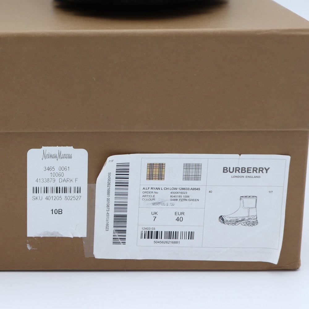 NIB Burberry Ryan House Check Panel Rain Boots - Picture 7 of 7